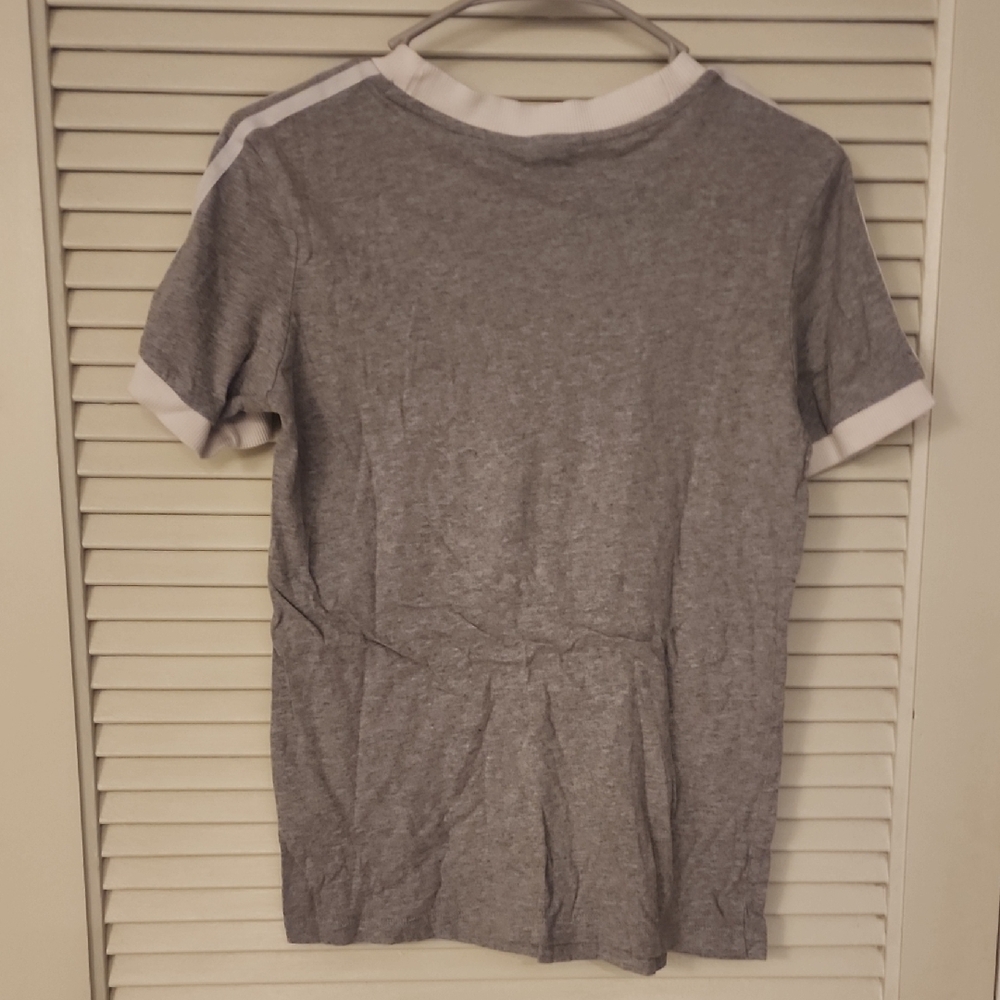 Adidas Originals Women's Adicolor 3-Stripes Tee in Medium Grey Heather - Picture 3 of 3